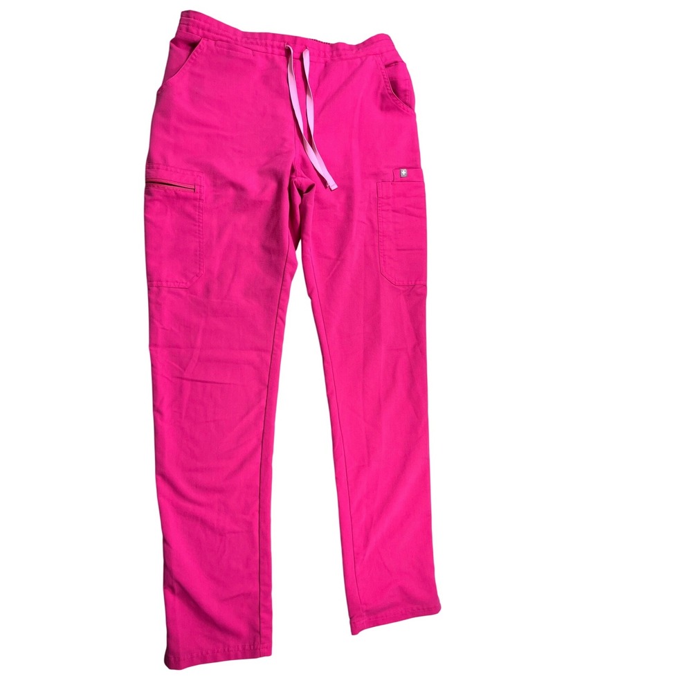 FIGS Technical Collection Scrub Pants Women Small Tall Pink Jogger Medical